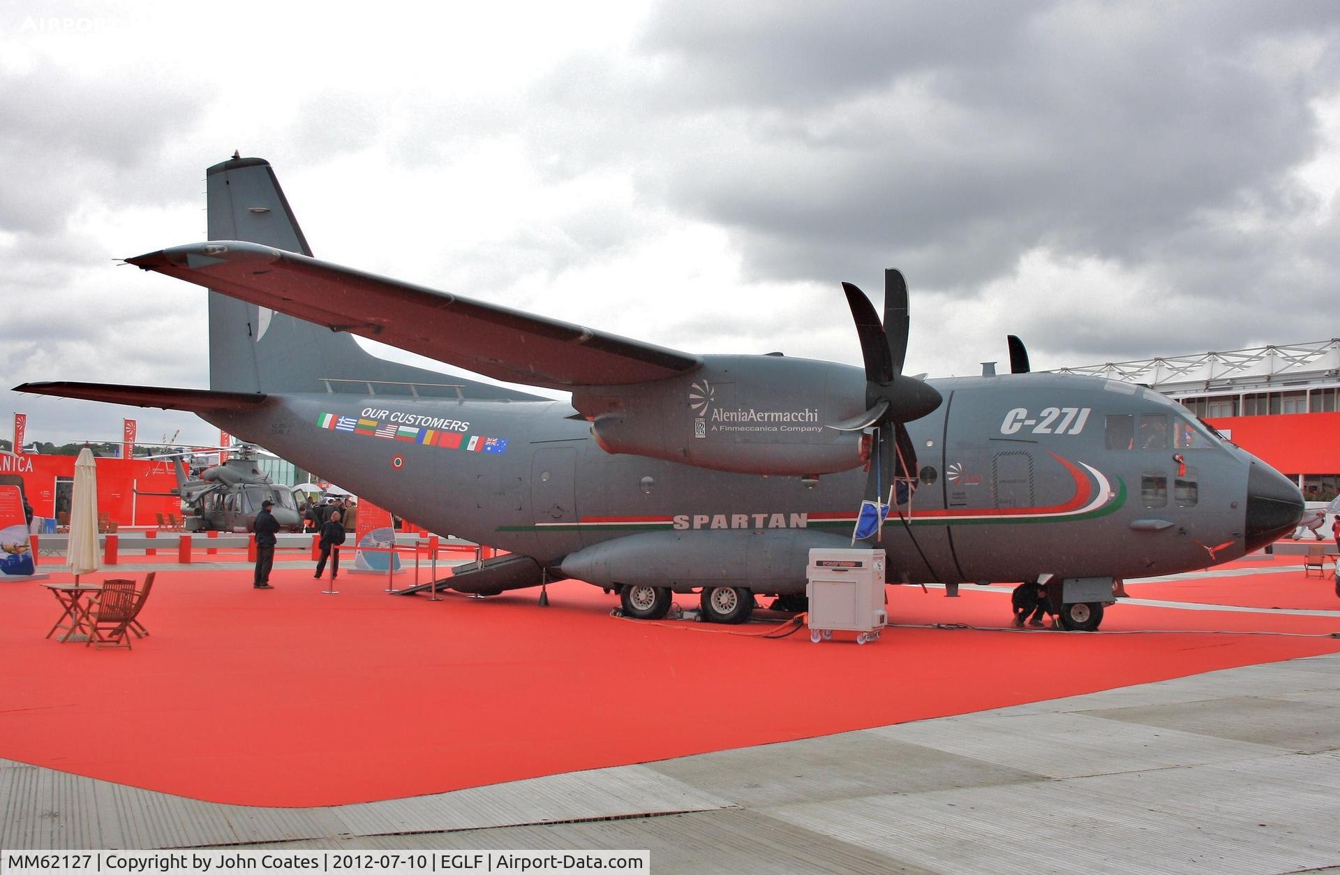 MM62127, 1980 Alenia C-27J Spartan C/N 4033, Finmeccanica stand Farnborough 2012