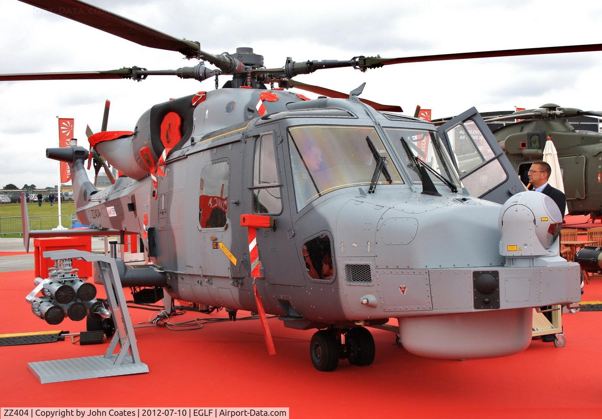 ZZ404, AgustaWestland AW-159 Wildcat AH1 C/N 474, Finmeccanica stand Farnborough 2012