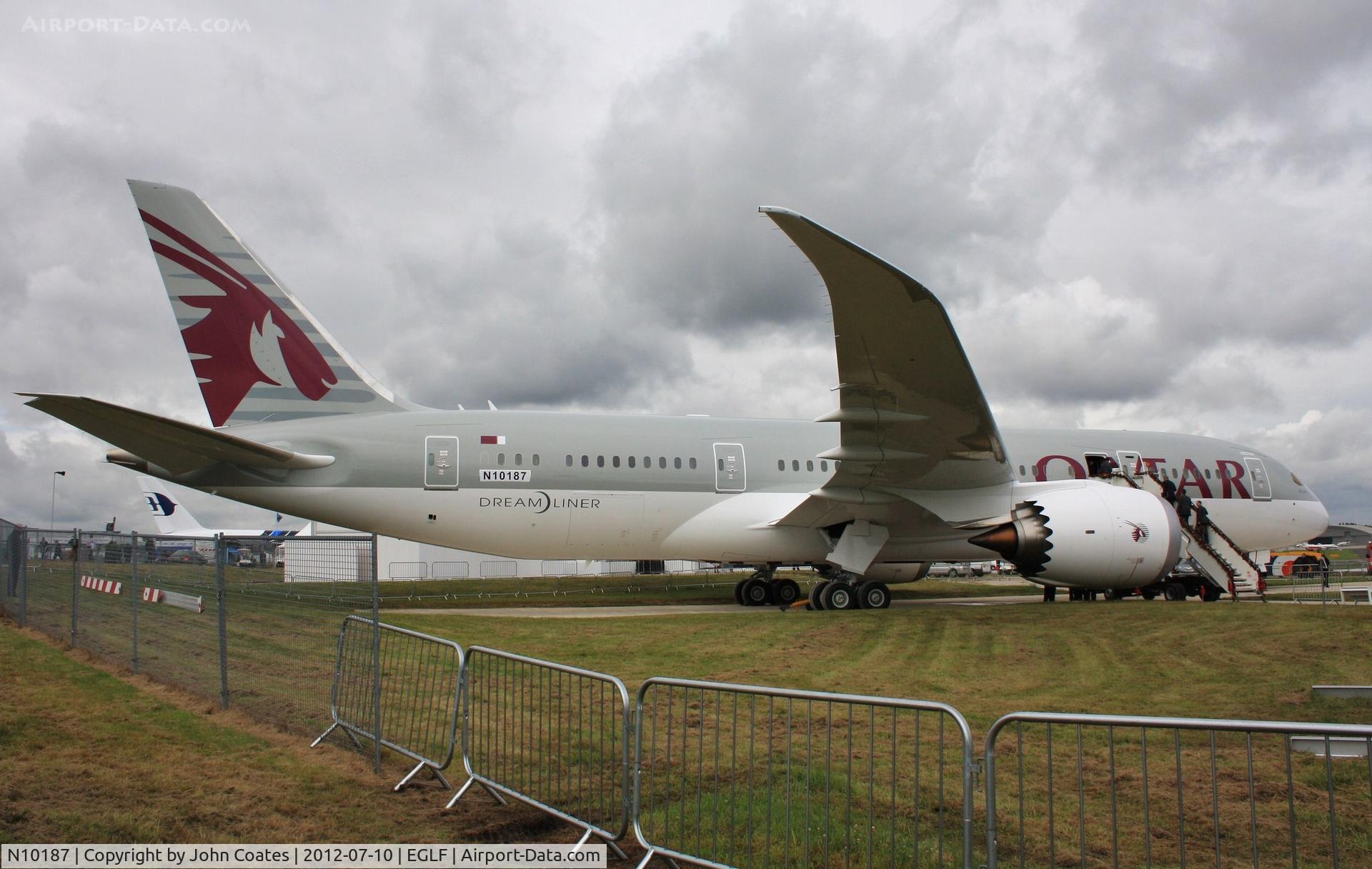 N10187, 2012 Boeing 787-8 Dreamliner Dreamliner C/N 38320, At FIA 2012