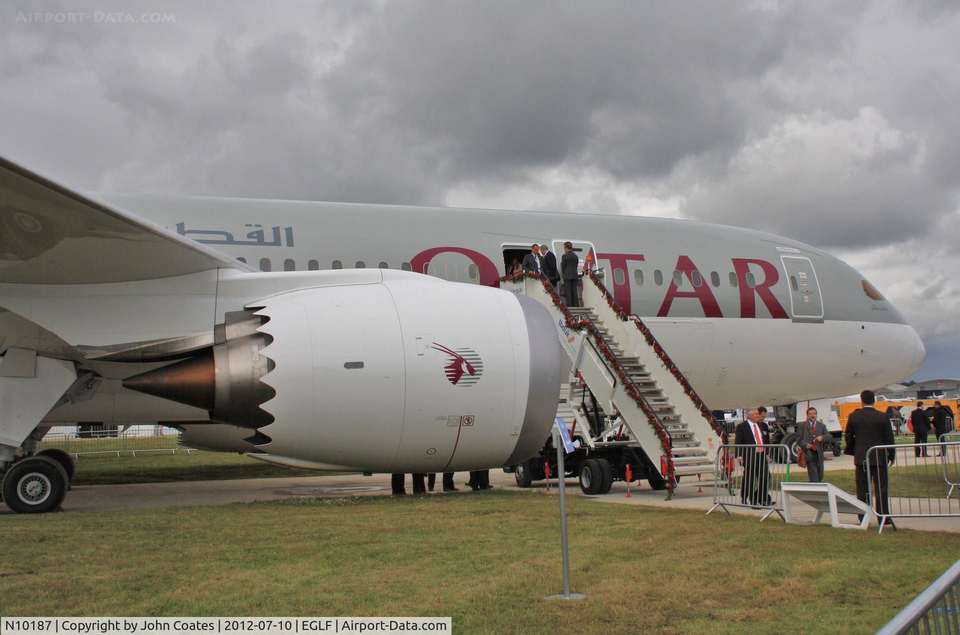 N10187, 2012 Boeing 787-8 Dreamliner Dreamliner C/N 38320, At FIA 2012