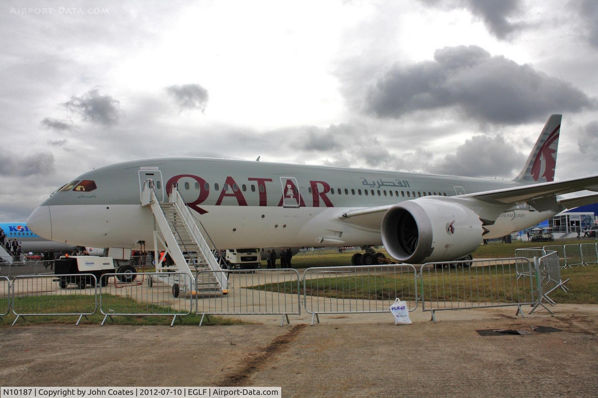 N10187, 2012 Boeing 787-8 Dreamliner Dreamliner C/N 38320, At FIA 2012