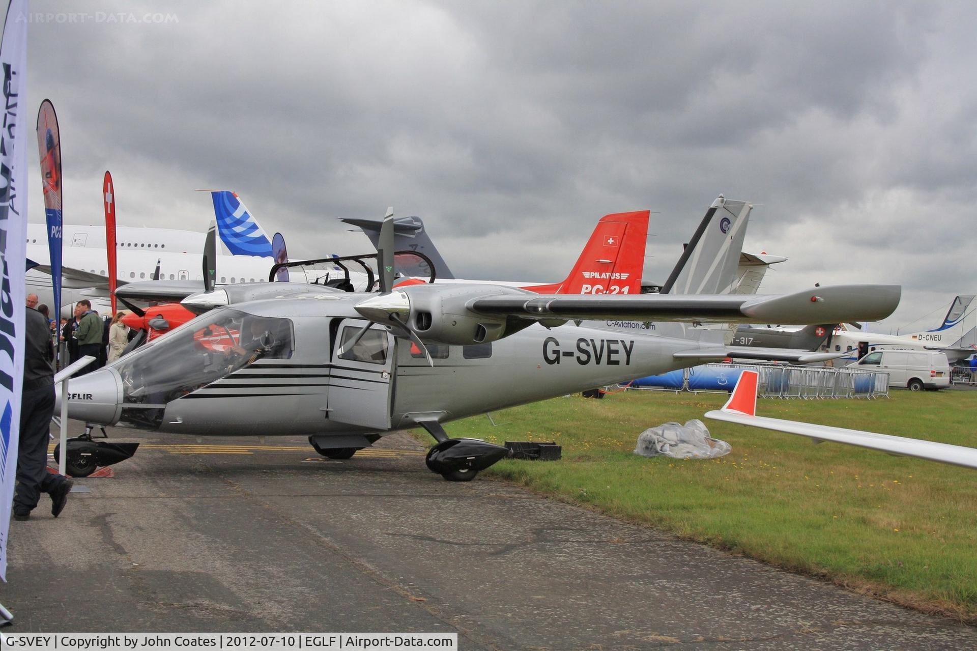 G-SVEY, 2003 Vulcanair P-68TC Observer C/N 415-05, At FIA 2012
