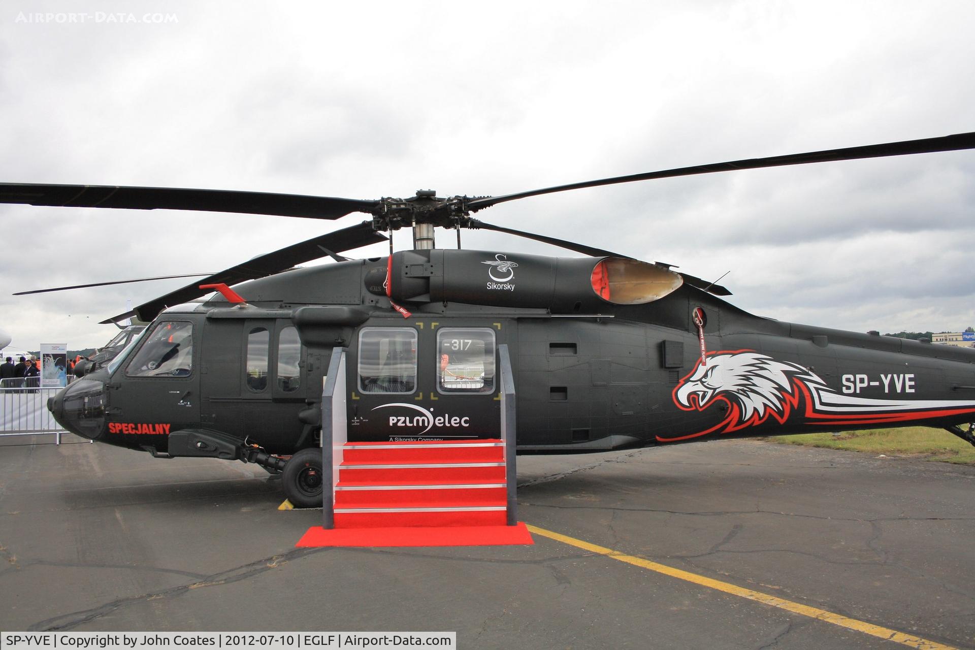 SP-YVE, Sikorsky S-70i Black Hawk C/N 70-3741, At FIA 2012
