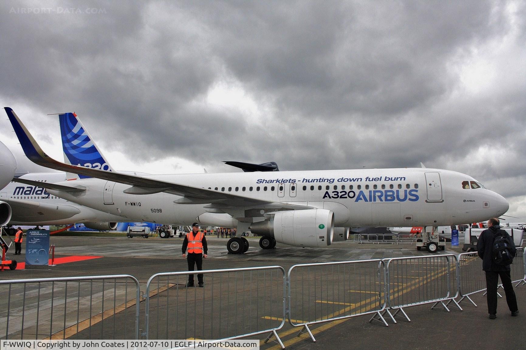 F-WWIQ, 2012 Airbus A320-214 C/N 5098, At FIA 2012