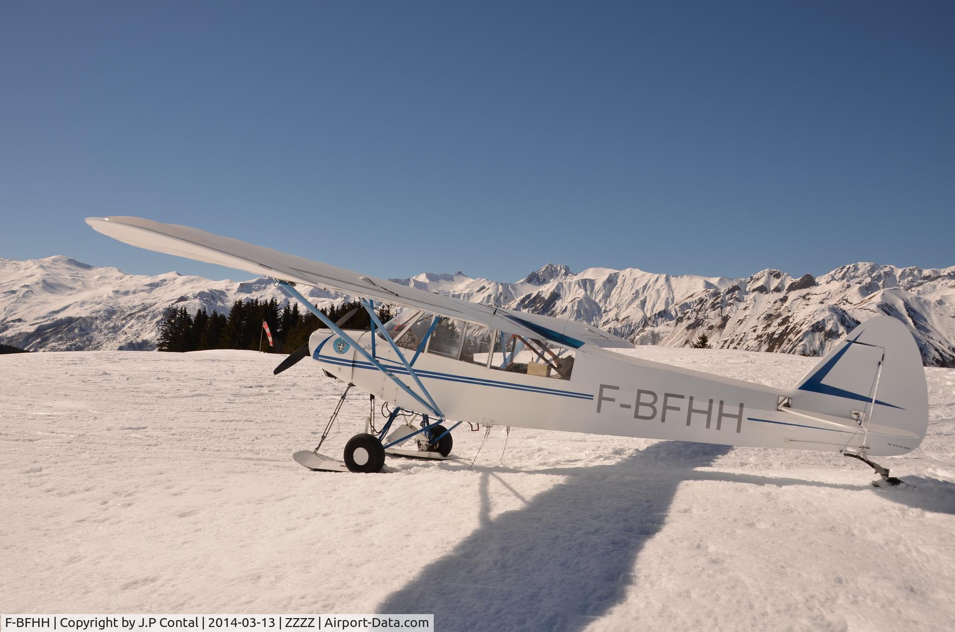 F-BFHH, Piper PA-19 Super Cub C/N 5115537, L'Arpette, French Alps, private mountain strip, elev: 6200 ft