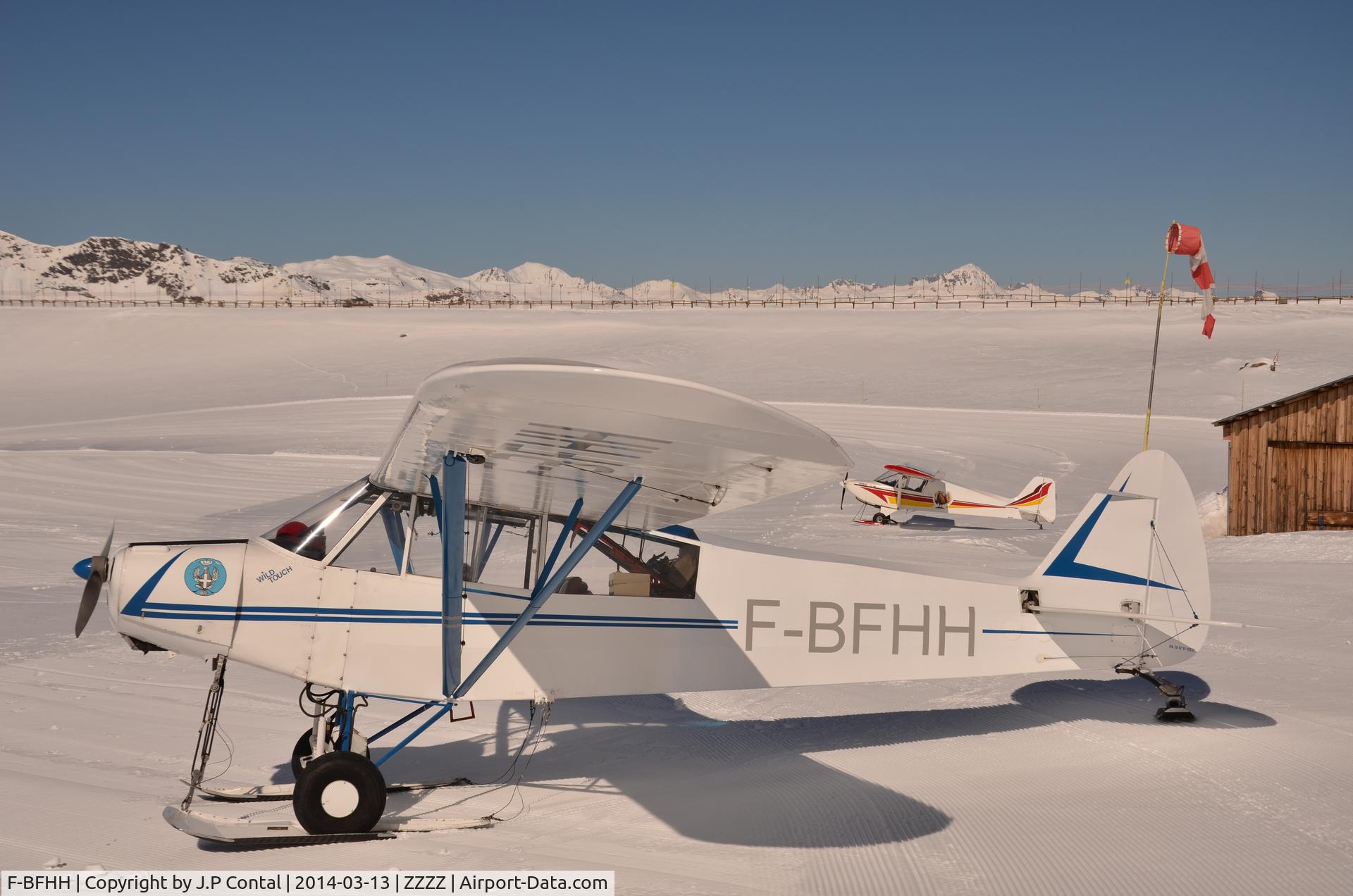 F-BFHH, Piper PA-19 Super Cub C/N 5115537, Val Thorens mountain airstrip, Savoie, France, elev: 8200 ft