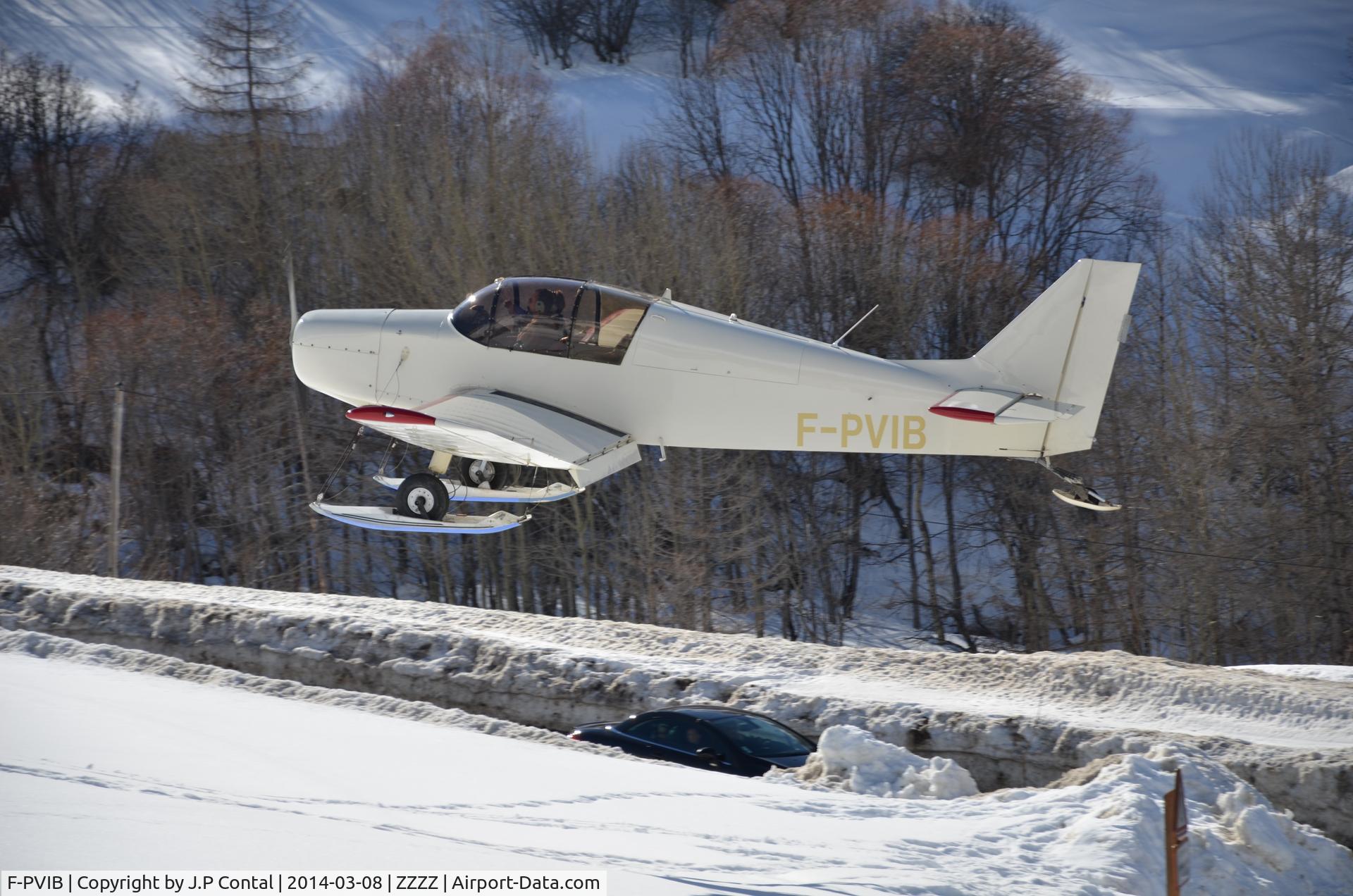 F-PVIB, 2007 SAN Jodel D-140C Mousquetaire III C/N 457, Shot from my balcony landing at Valloire/Bonnenuit (LF7332) mountain landing strip [cf AIP FRANCE AD 1.8-16].