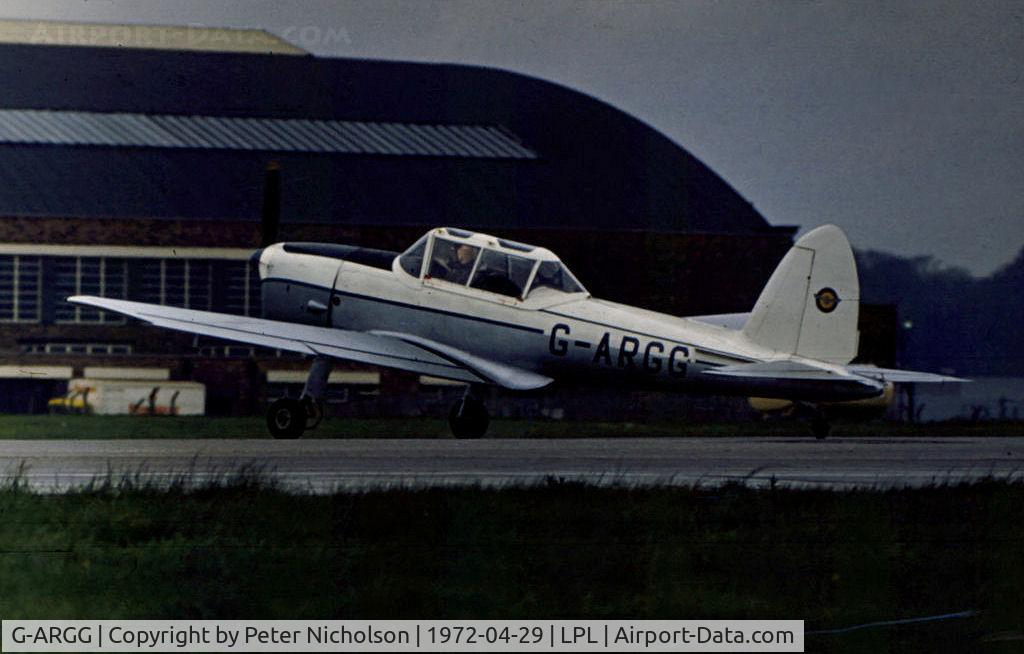 G-ARGG, 1951 De Havilland DHC-1 Chipmunk T.10 C/N C1/0247, Chipmunk 22 as seen at the 1972 Speke Airshow.