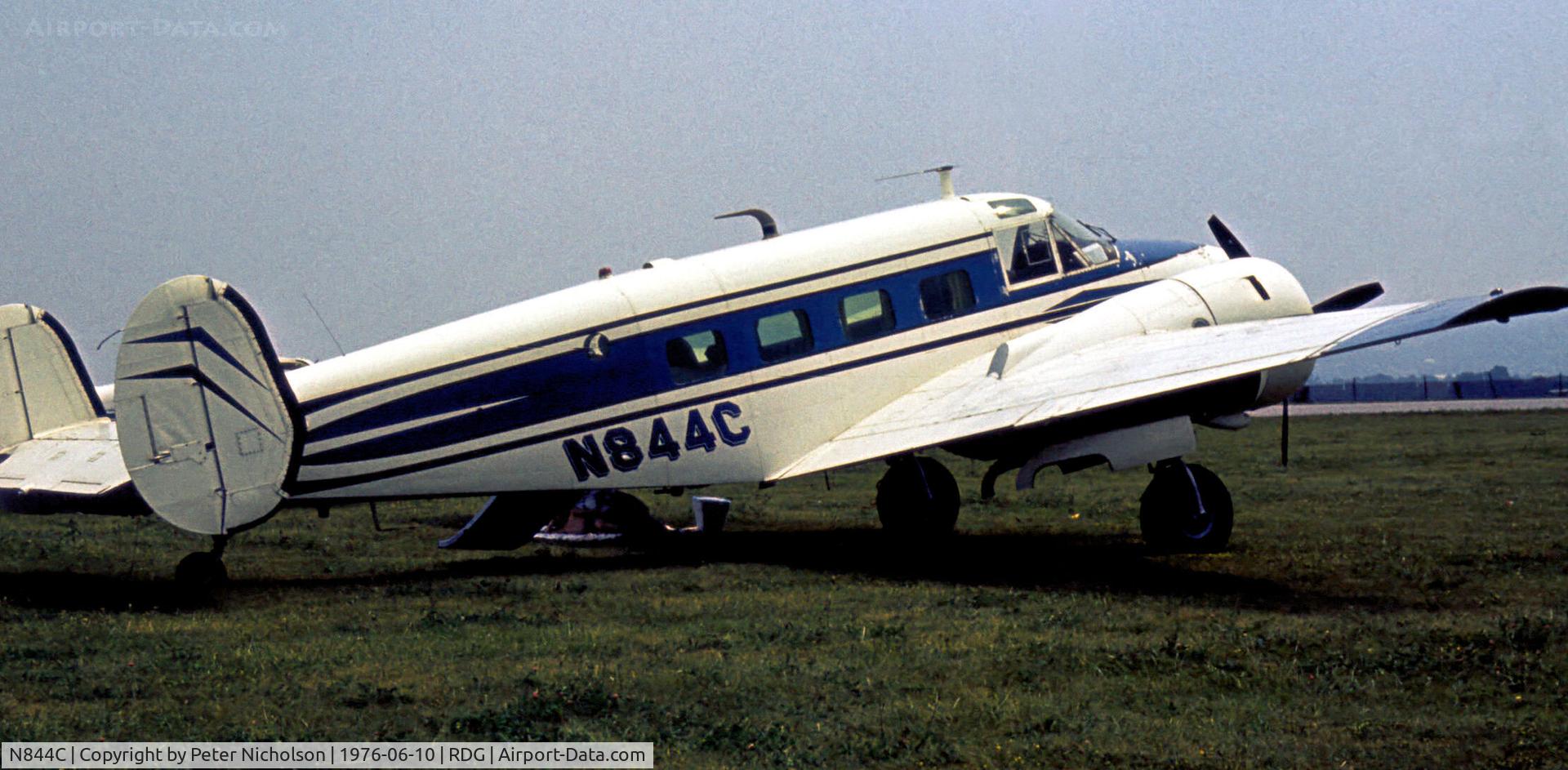 N844C, 1960 Beech G18S C/N BA-508, Beech G18S on display at the 1976 Reading Airshow.
