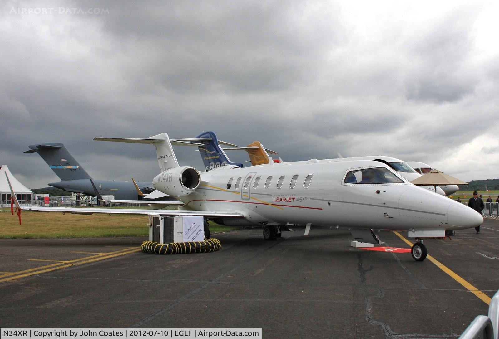 N34XR, 2011 Learjet 45XR C/N 45-434, At FIA 2012