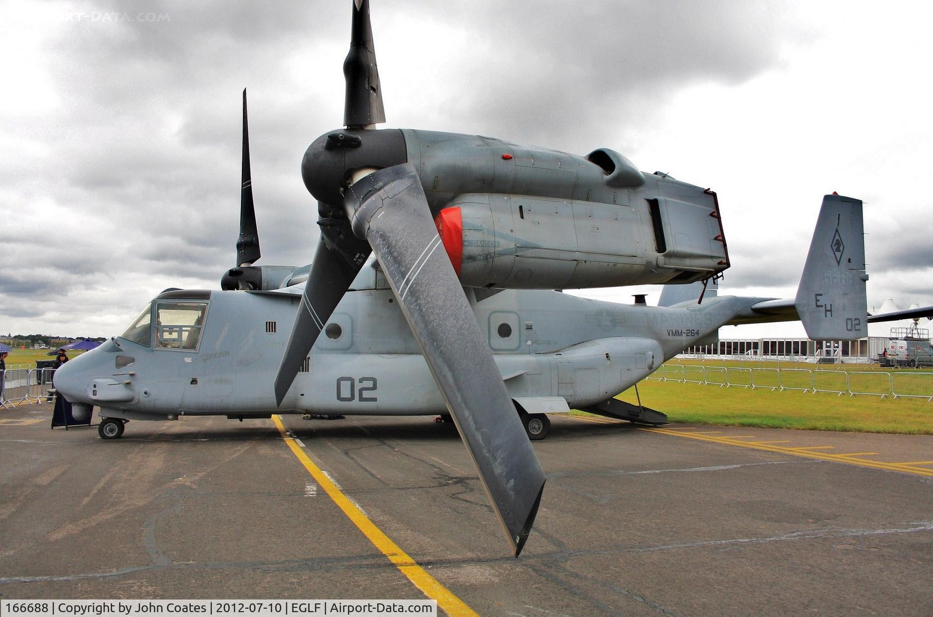 166688, Bell-Boeing MV-22B Osprey C/N D0082, EH-02 at FIA 2012