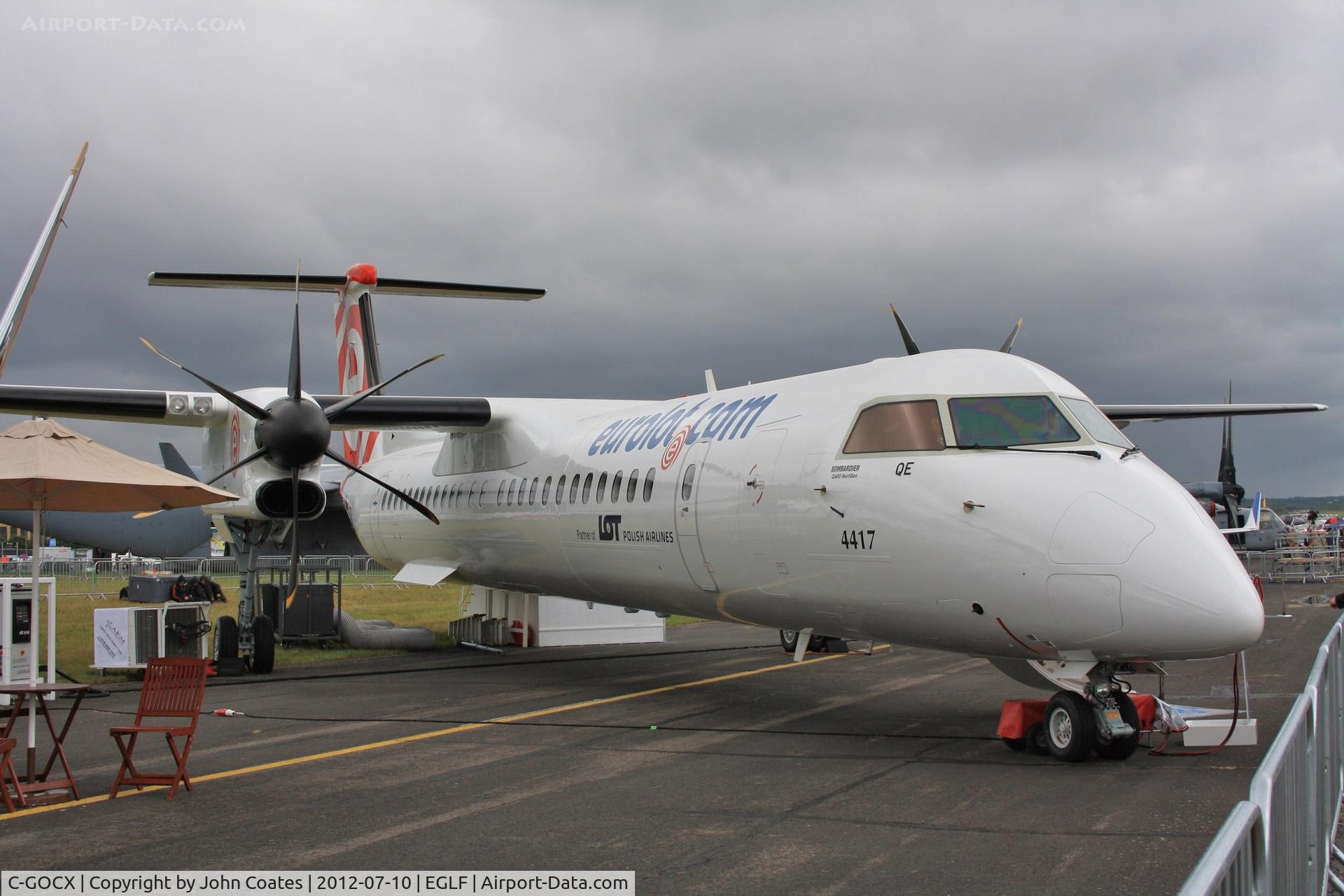 C-GOCX, 2012 Bombardier DHC-8-402Q Dash 8 Dash 8 C/N 4417, At FIA 2012 to be SP-LQE for Eurolot