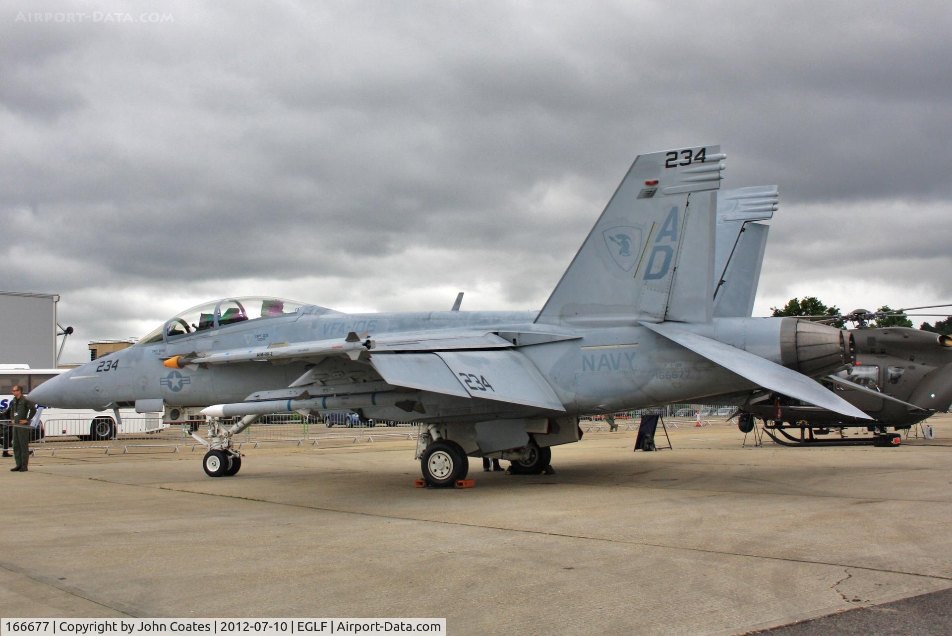 166677, Boeing F/A-18F Super Hornet C/N F155, At FIA 2012