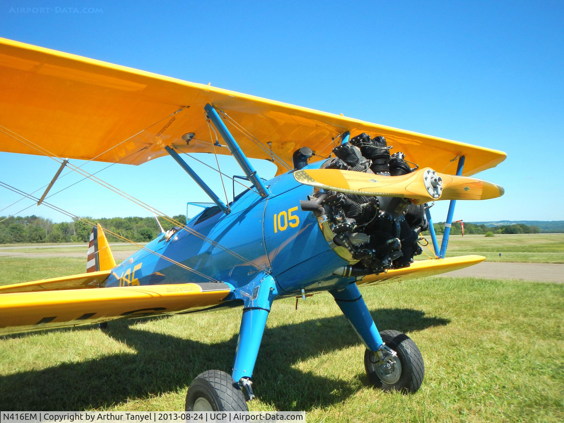 N416EM, 1940 Boeing PT-17 Kaydet (A75N1) C/N 75-519, On display @ UCP Wheels and Wings Airshow