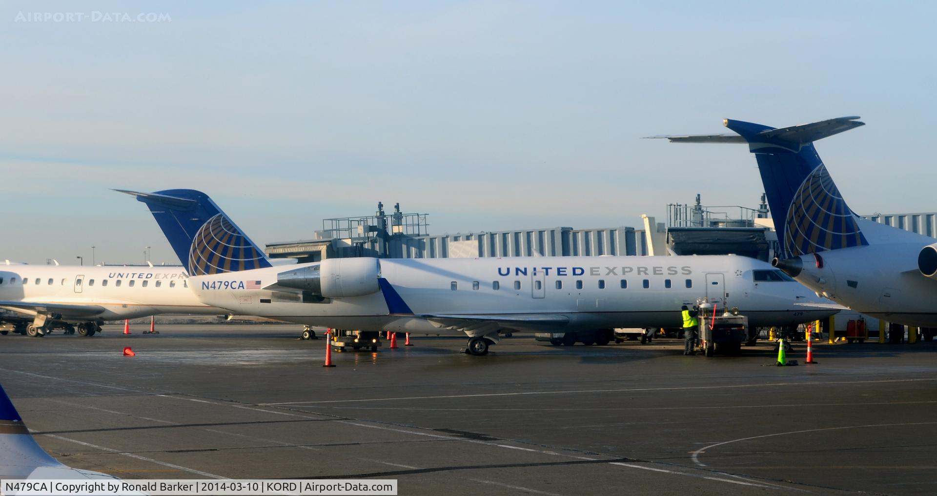 N479CA, 2002 Bombardier CRJ-200ER (CL-600-2B19) C/N 7675, Ready to taxi Chicago