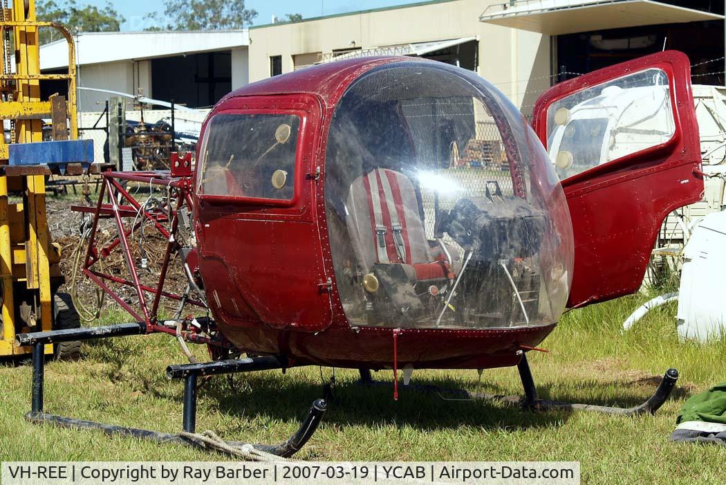 VH-REE, 1970 Kawasaki KH-4 C/N 2168, Kawasaki-Bell 47G-3B/KH4 [2168] Caboolture~VH 19/03/2007. Wreck stored here but thought to have since been broken up.