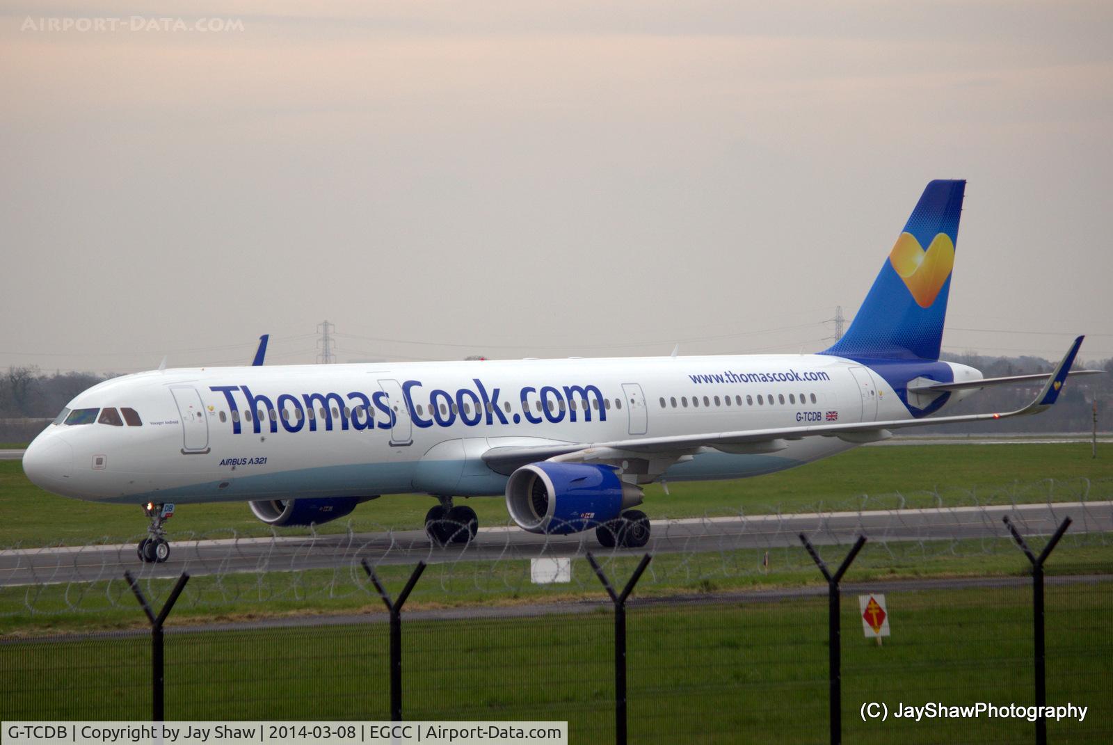 G-TCDB, 2013 Airbus A321-211 C/N 5603, Arrival At Manchester EGCC