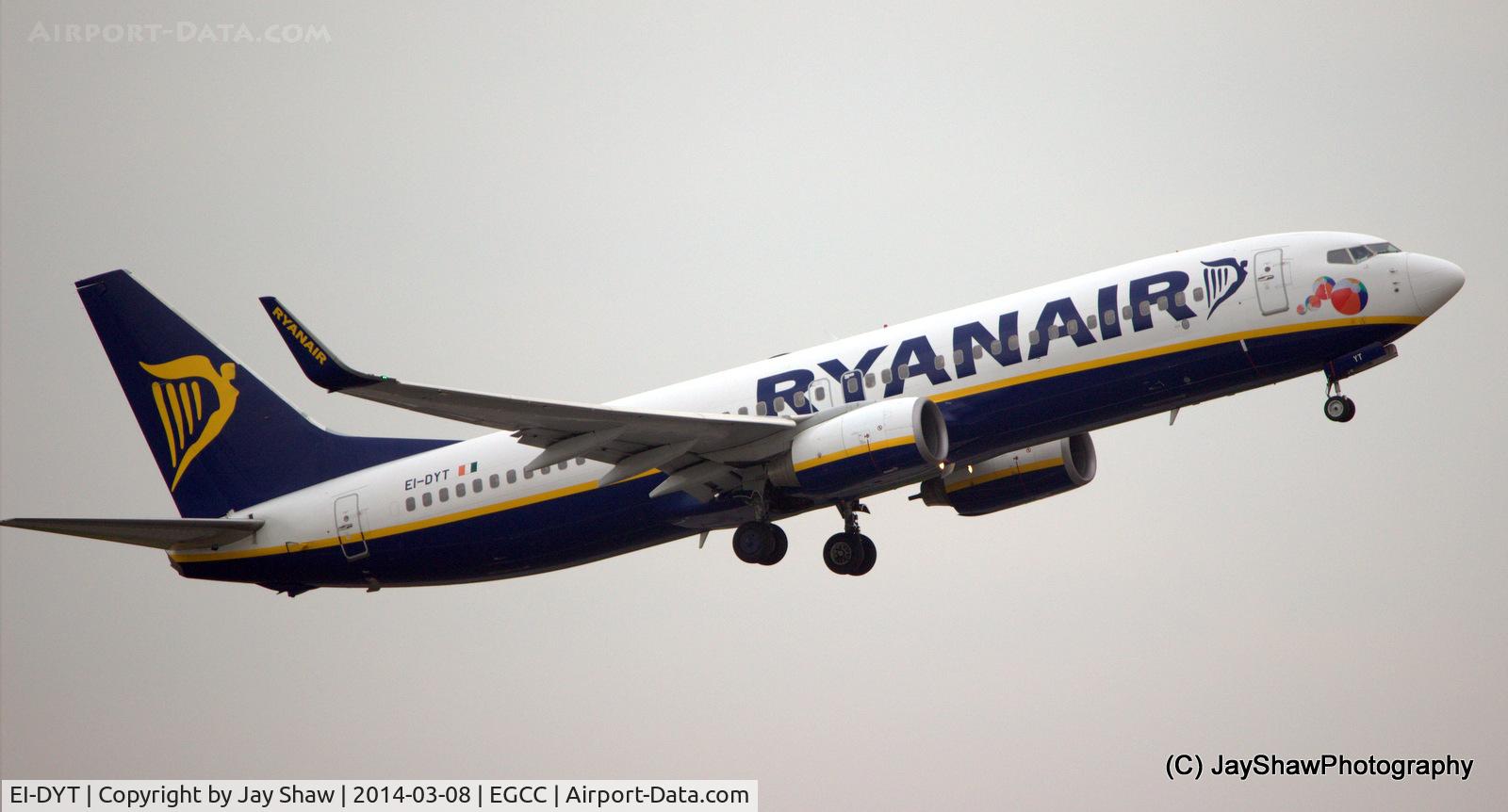 EI-DYT, 2008 Boeing 737-8AS C/N 33634, Departure 23R with beach ball livery