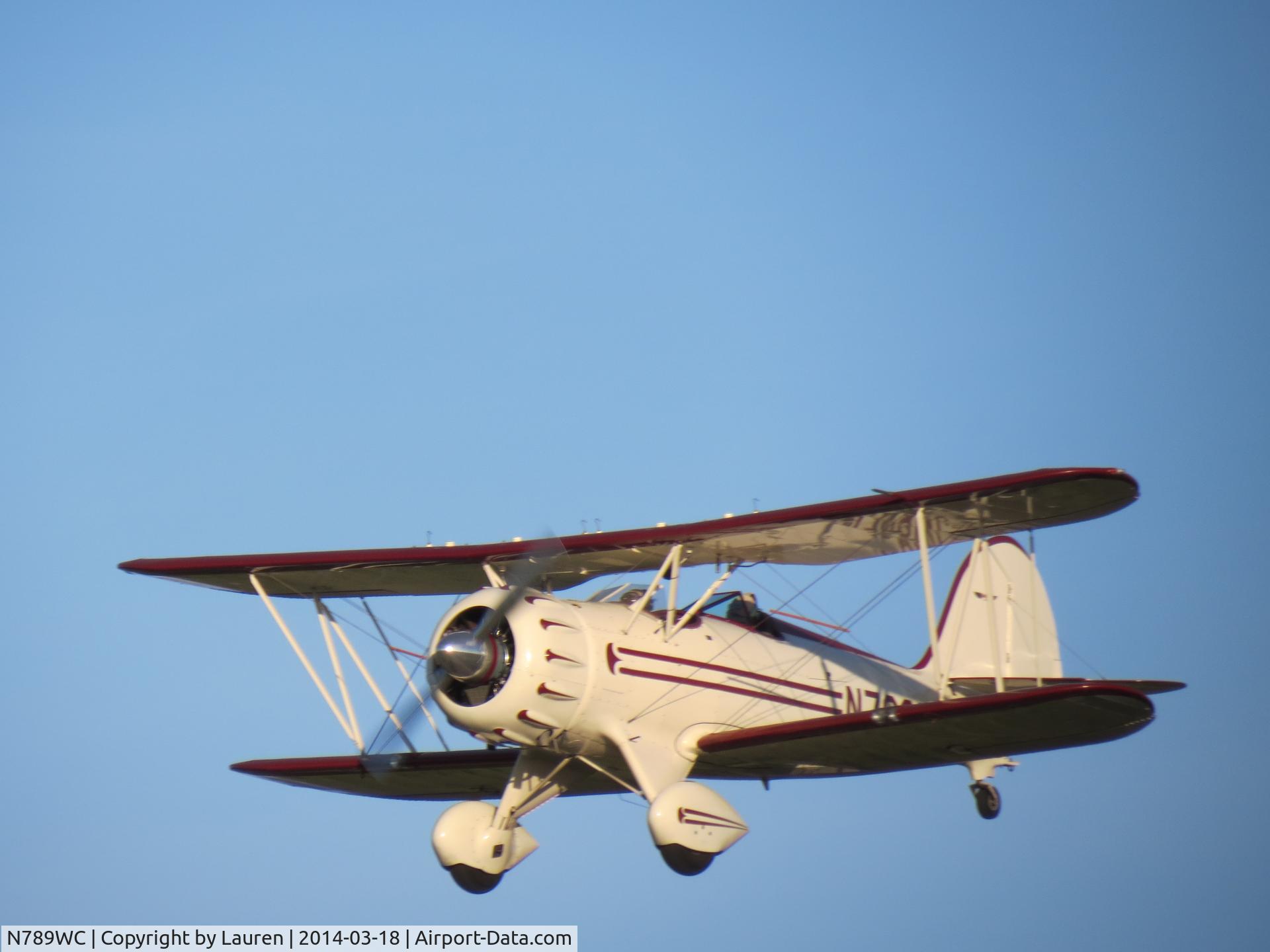 N789WC, 1997 Classic Aircraft Corp WACO YMF C/N F5C078, Landing into Naples Municipal Airport