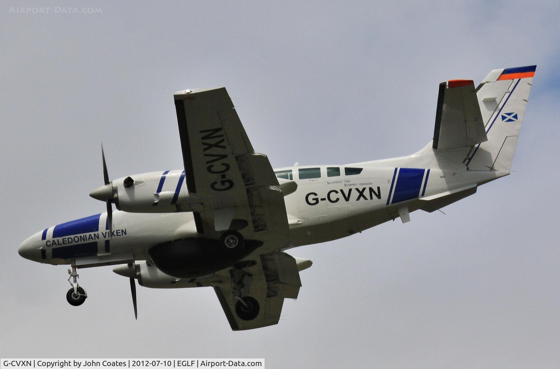 G-CVXN, 1991 Reims Cessna F406 Vigilant C/N F406-0064, Arriving