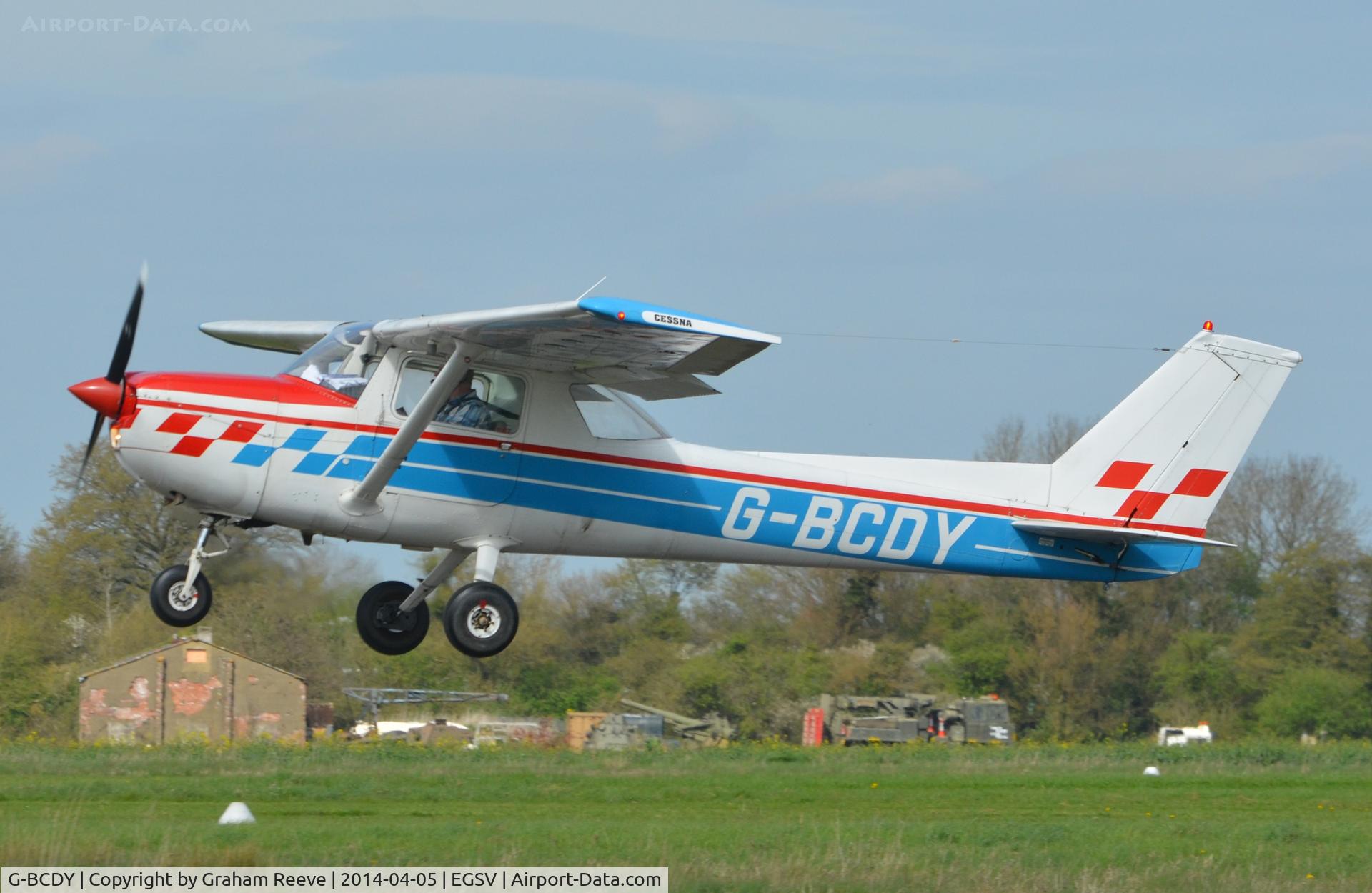 G-BCDY, 1974 Reims FRA150L Aerobat C/N 0237, Just taken off.