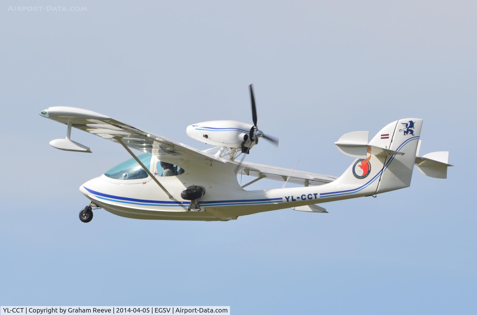 YL-CCT, Airmax Seamax M-22 C/N 012, Departing from Old Buckenham.