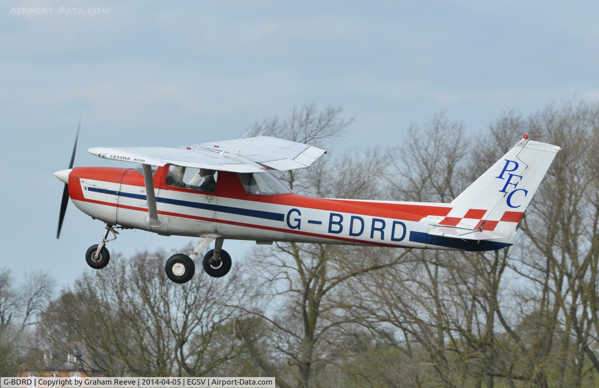 G-BDRD, 1975 Reims FRA150M Aerobat C/N 0289, Just taken off