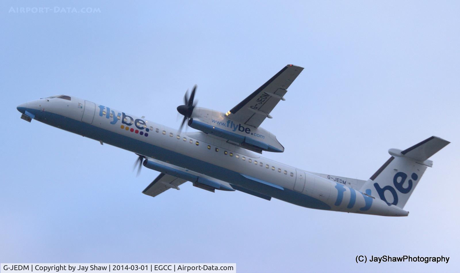 G-JEDM, 2003 De Havilland Canada DHC-8-402Q Dash 8 C/N 4077, Departure 23L Manchester EGCC