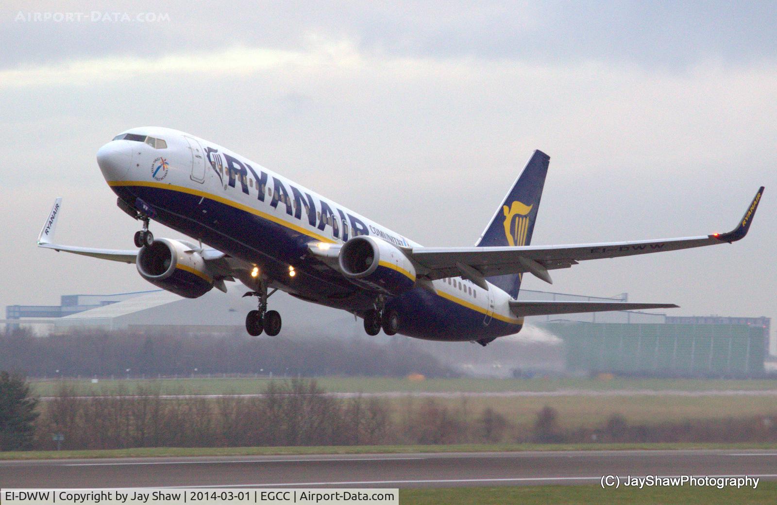 EI-DWW, 2008 Boeing 737-8AS C/N 33629, Departure 23L Manchester EGCC