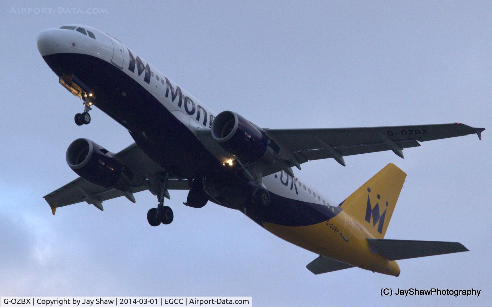 G-OZBX, 2001 Airbus A320-214 C/N 1637, Departure 23L Manchester EGCC