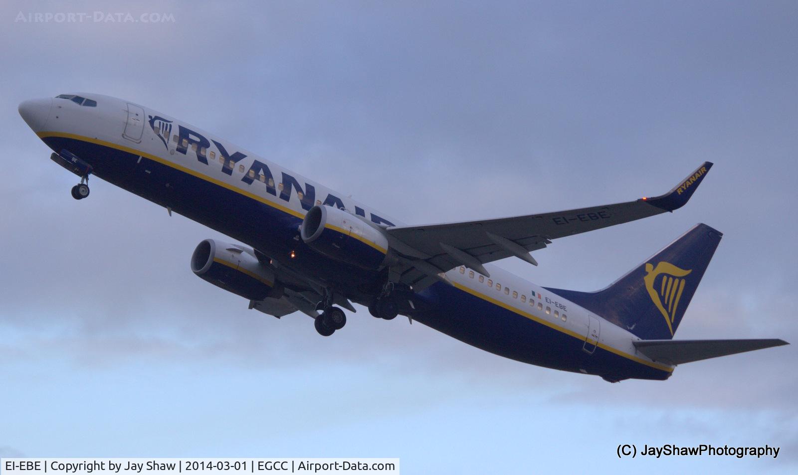 EI-EBE, 2009 Boeing 737-8AS C/N 37523, Departure 23L Manchester EGCC