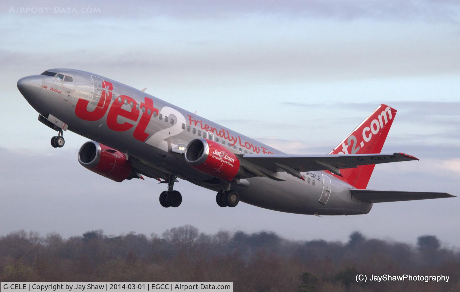 G-CELE, 1988 Boeing 737-33A C/N 24029, Departure 23L Manchester EGCC