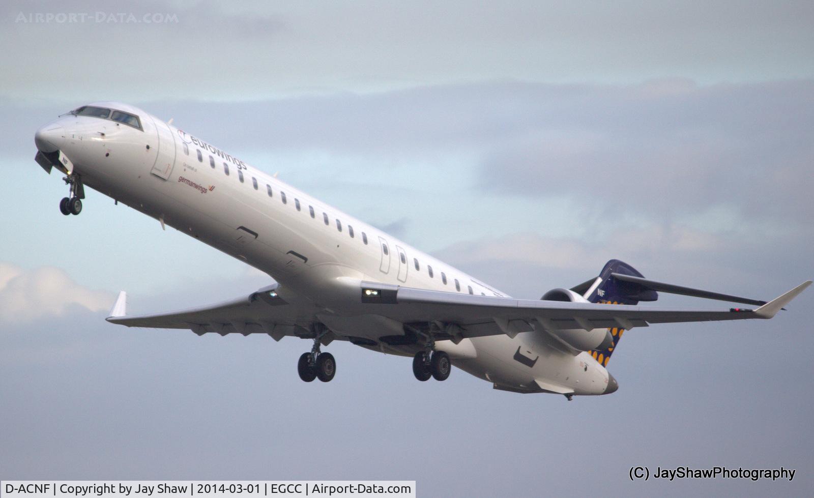 D-ACNF, 2009 Bombardier CRJ-900 (CL-600-2D24) C/N 15243, Departure 23L Manchester EGCC