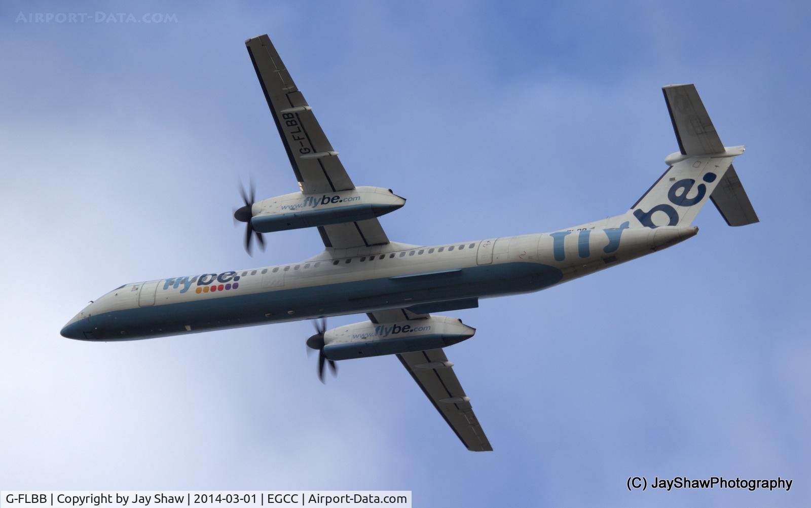 G-FLBB, 2009 De Havilland Canada DHC-8-402Q Dash 8 C/N 4255, Departure 23L Manchester EGCC