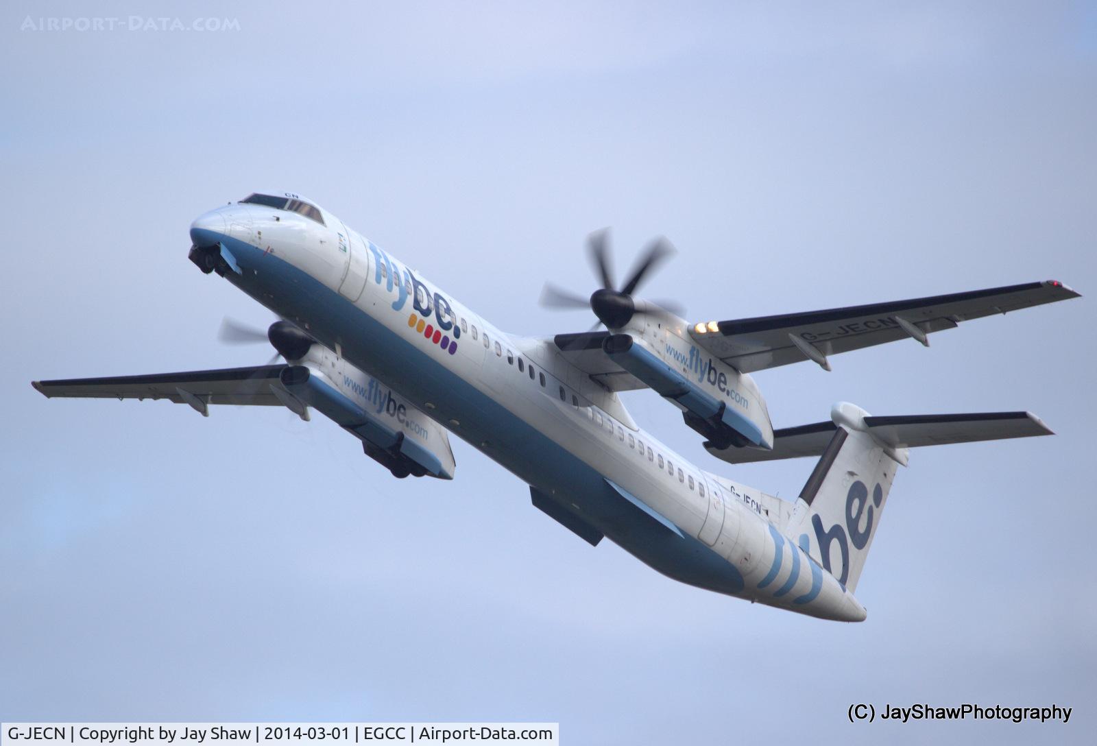 G-JECN, 2005 De Havilland Canada DHC-8-402Q Dash 8 C/N 4120, Departure 23L Manchester EGCC