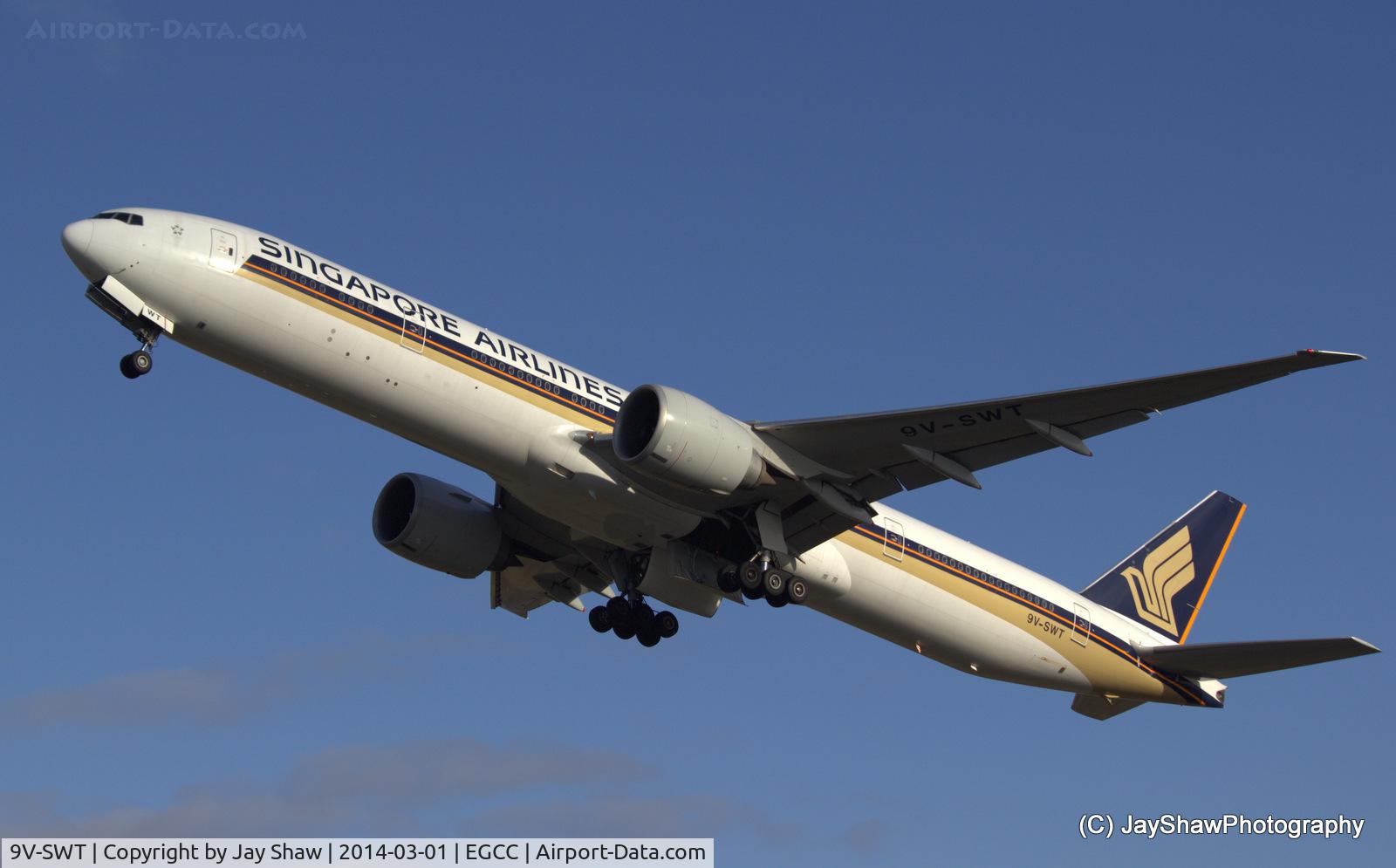9V-SWT, 2009 Boeing 777-312/ER C/N 34585, Departure 23L Manchester EGCC