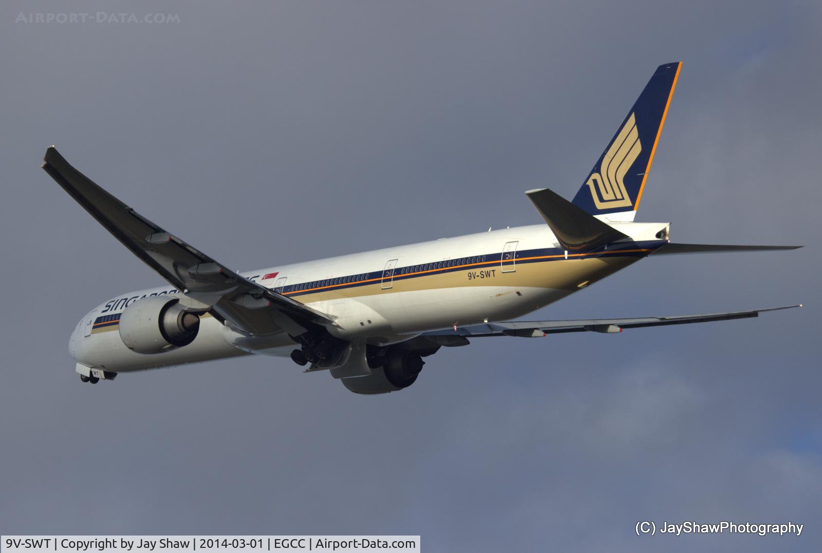 9V-SWT, 2009 Boeing 777-312/ER C/N 34585, Departure 23L Manchester EGCC