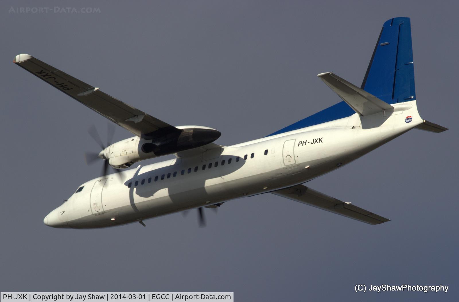 PH-JXK, 1991 Fokker 50 C/N 20233, Departure 23L Manchester EGCC