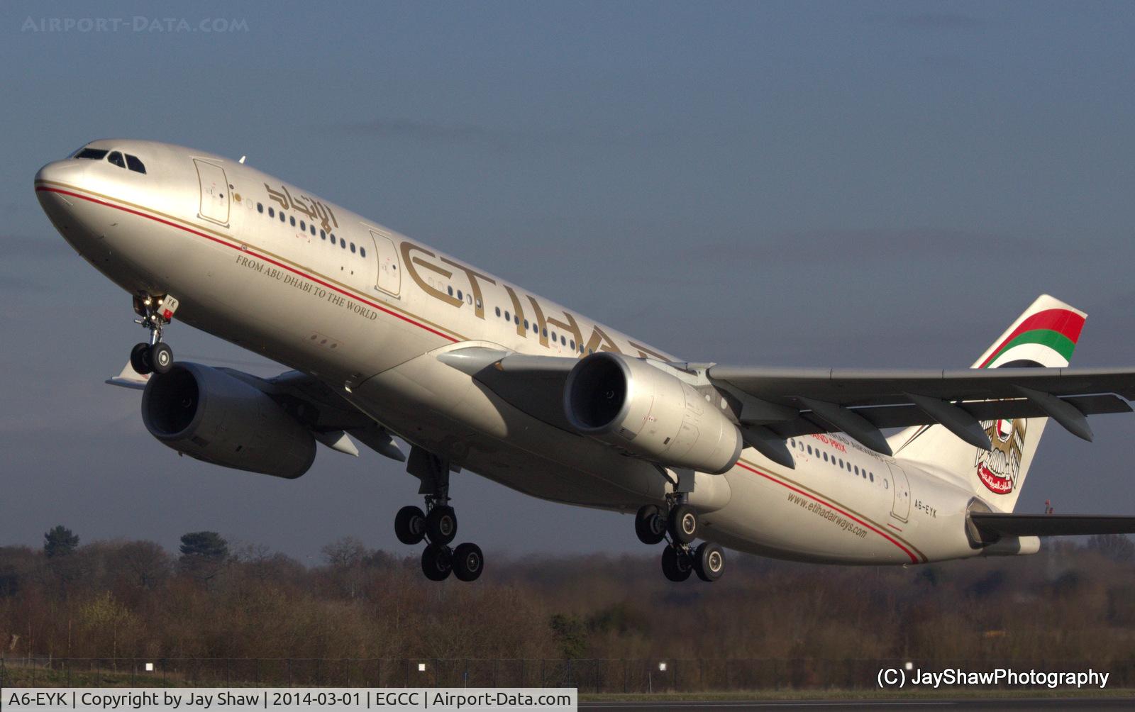 A6-EYK, 2006 Airbus A330-243 C/N 788, Departure 23L Manchester EGCC