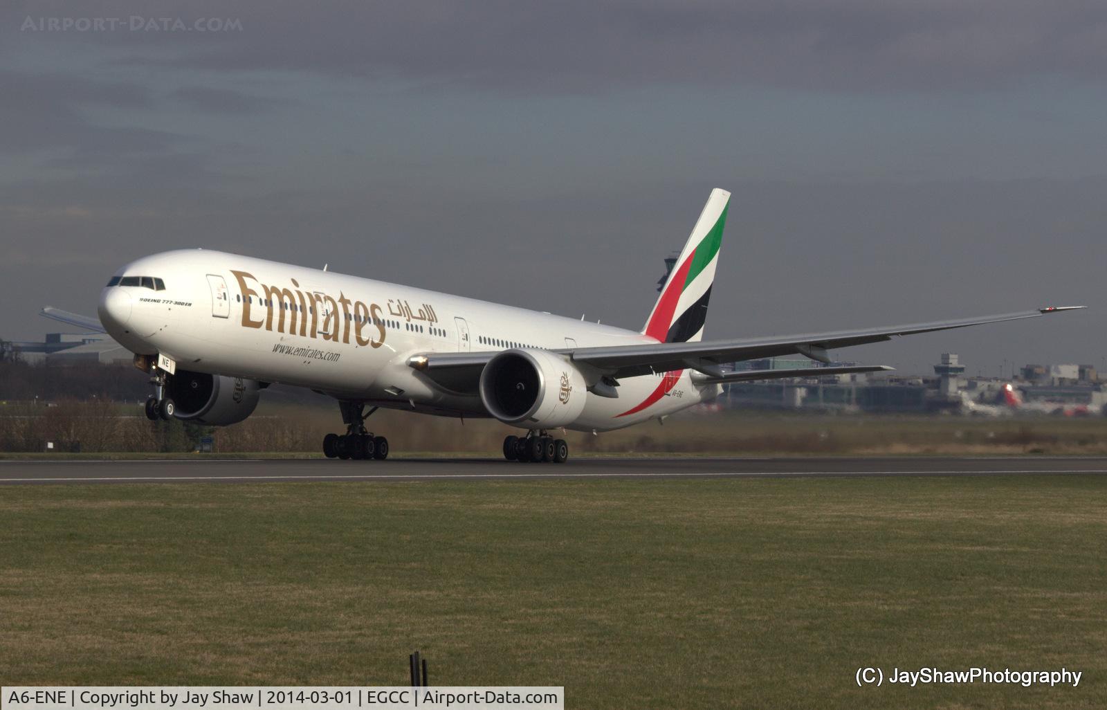 A6-ENE, 2013 Boeing 777-31H/ER C/N 35603, Departure 23L Manchester EGCC
