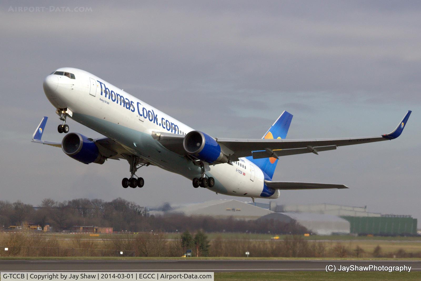 G-TCCB, 1997 Boeing 767-31K C/N 28865, Departure 23L Manchester EGCC