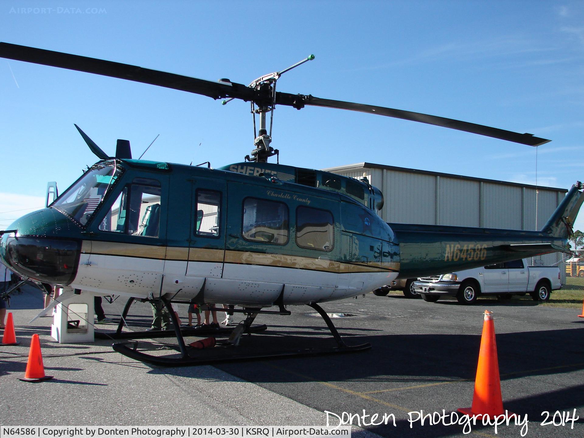 N64586, 1964 Bell UH-1H Iroquois C/N 64-13586 (4293), Charlotte County Sheriff's Office UH-1 Iroquois (N64586) on display at Florida International Air Show