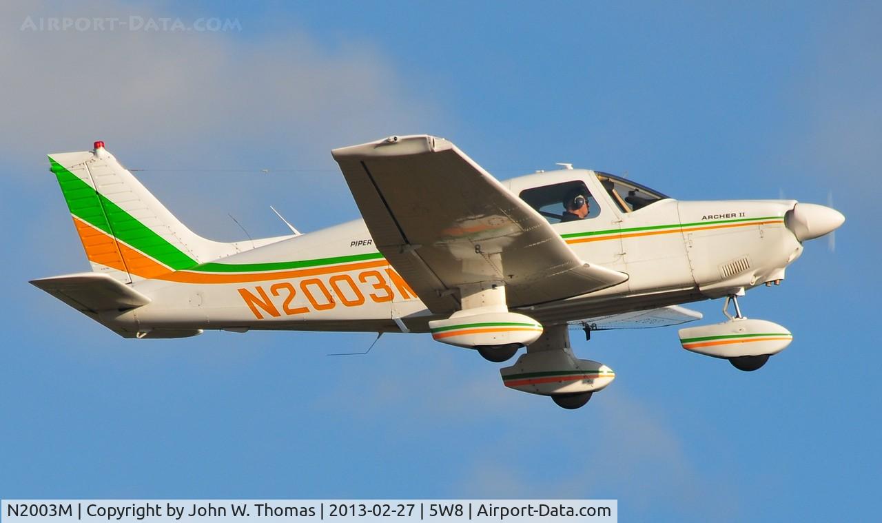 N2003M, 1977 Piper PA-28-181 Archer C/N 28-7890221, Departing runway 4...
