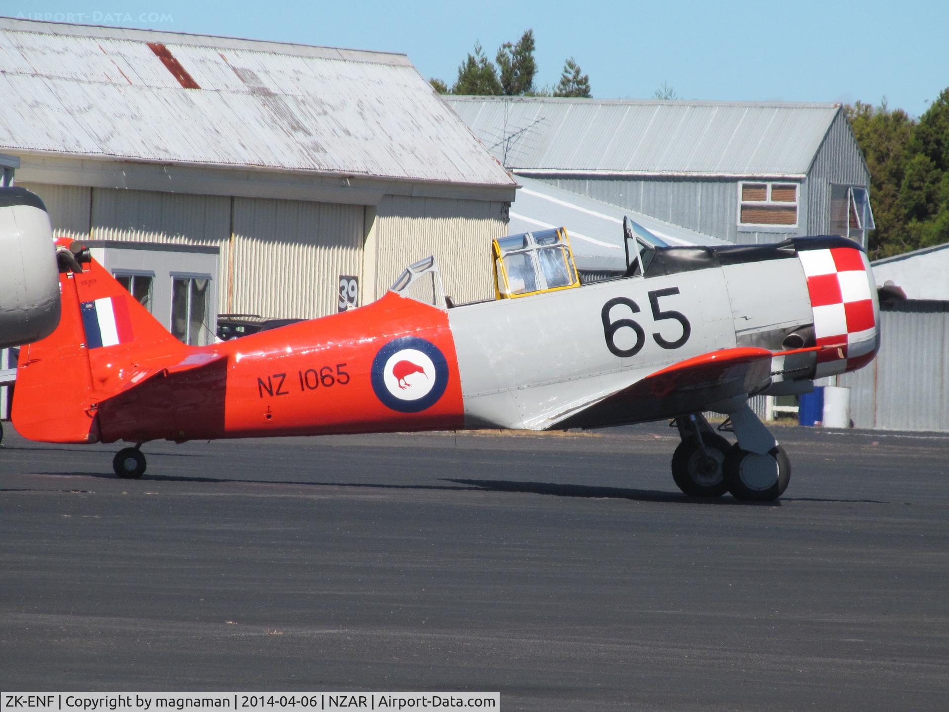 ZK-ENF, North American AT-6D Harvard III C/N 88-14889 (41-33917), ZK-ENF in its military uniform