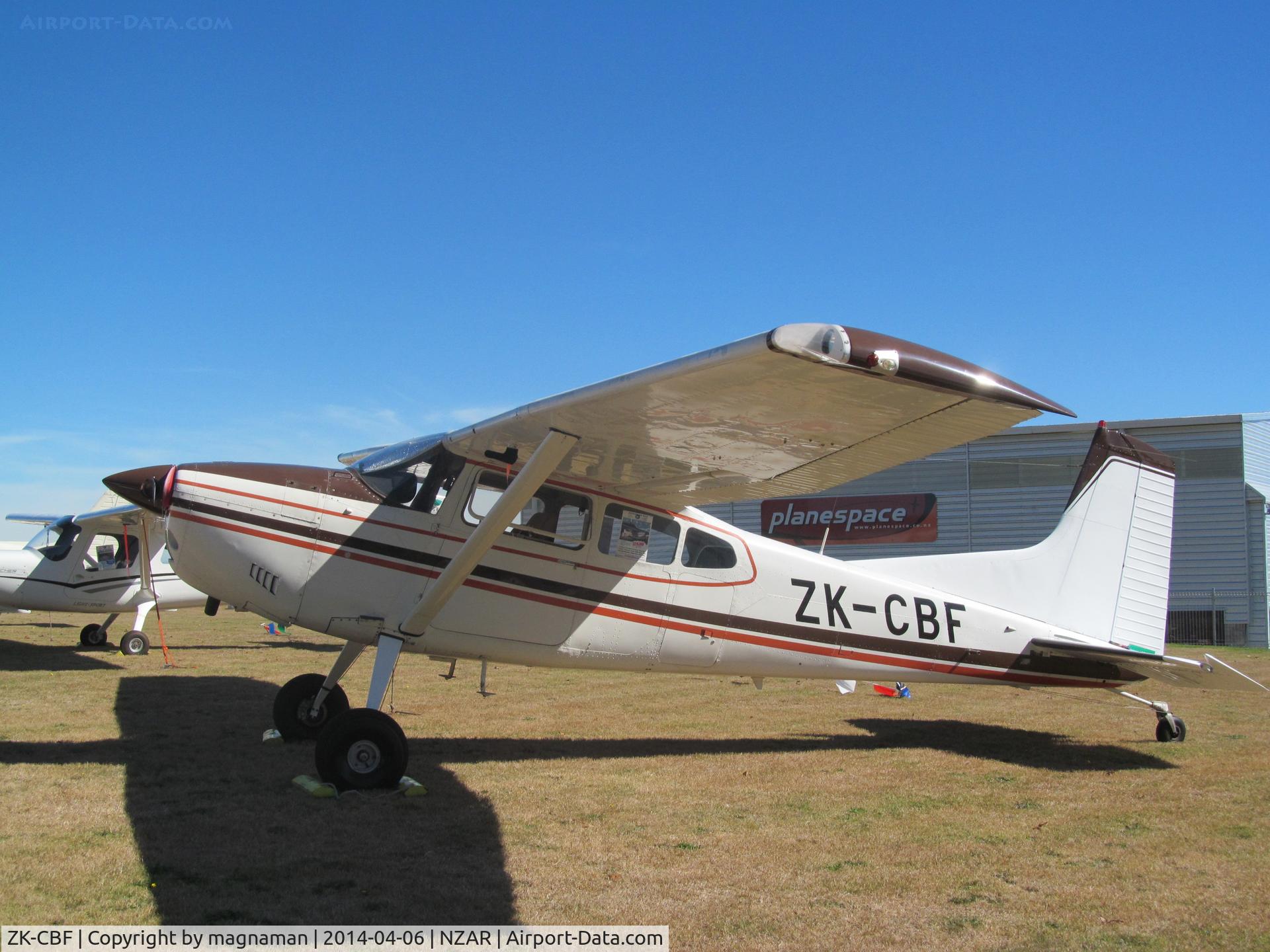 ZK-CBF, 1976 Cessna A185F Skywagon 185 C/N 18503210, Up for sale in newly decorated area of grass