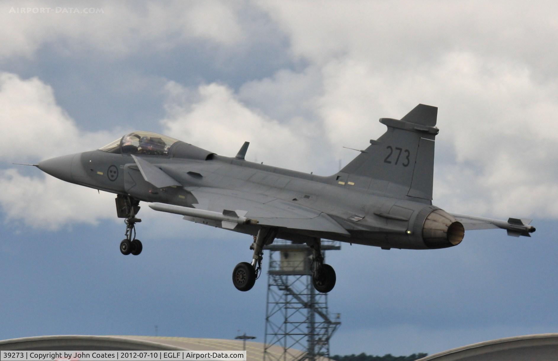 39273, Saab JAS-39C Gripen C/N 39273, Landing after display at FIA 2012