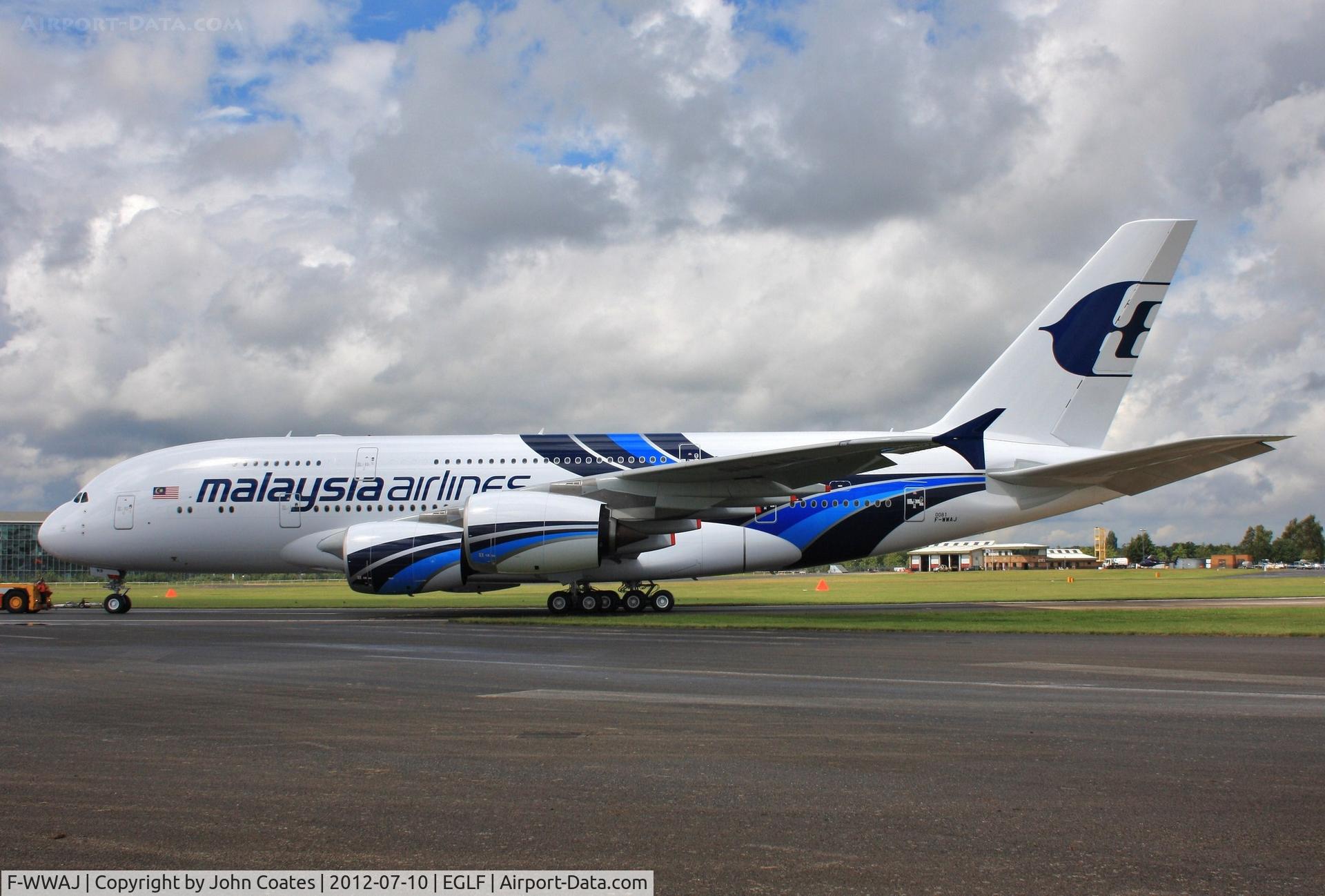 F-WWAJ, 2012 Airbus A380-841 C/N 081, At FIA 2012
