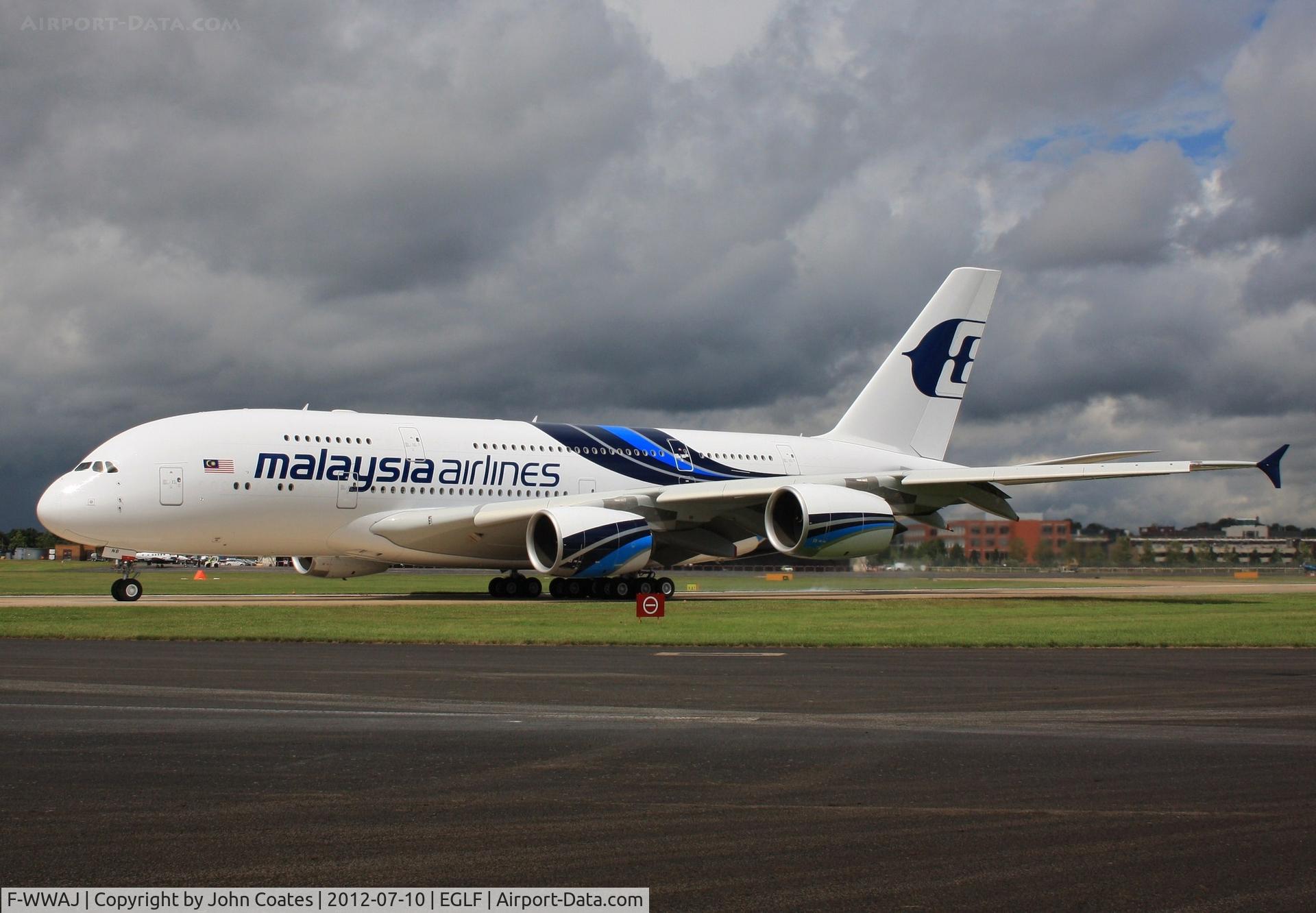 F-WWAJ, 2012 Airbus A380-841 C/N 081, At FIA 2012