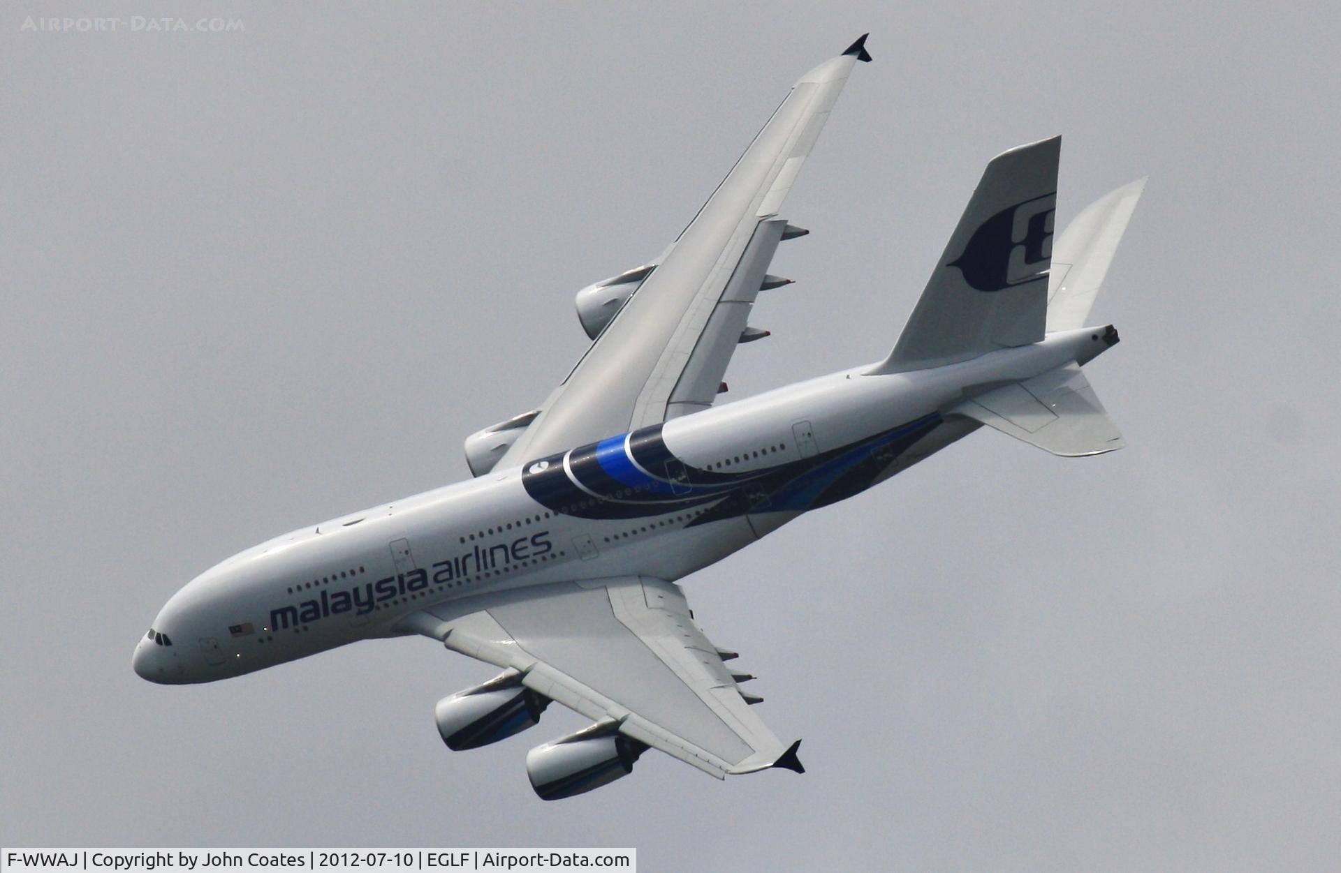 F-WWAJ, 2012 Airbus A380-841 C/N 081, At FIA 2012