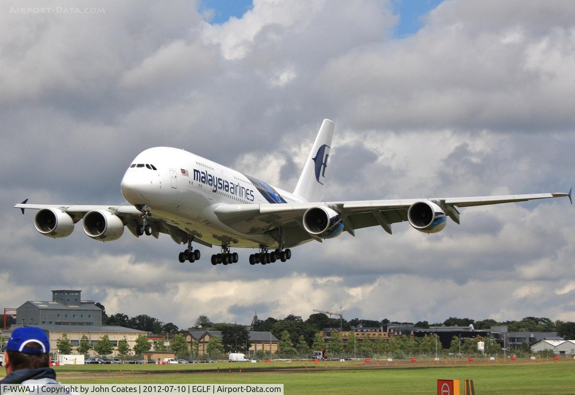 F-WWAJ, 2012 Airbus A380-841 C/N 081, At FIA 2012